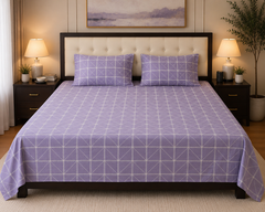 Sleek Lavender Bedsheet Set - 3pcs