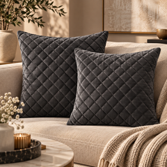 Classic Luxe Quilted Cushion Covers - Pack Of 2