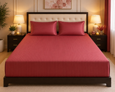 Fitted Stipe Bedsheet set - 3 Pcs