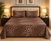 Leopard Luxe Bedsheet Set - 3 pcs