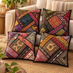Mirror Work Cushion Cover - Pack of 2