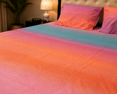 Sunset Blush Bedsheet Set - 3 Pcs