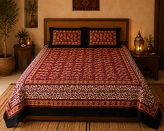 Ajrak Sultan Bedsheet Set - 3pcs