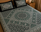 Ajrak Emarald Bedsheet Set - 3pcs