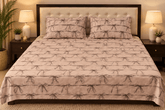 Belle Blush Bow Bedsheet Set - 3 Pcs - Burgundy