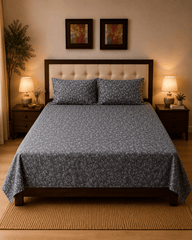 Blue Meadows Bedsheet Set - 3pcs - Burgundy