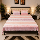 Blushy Tie Dye Bedsheet Set - 3pcs - Burgundy