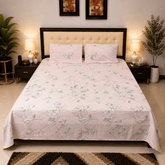 Floral Daydream Bedsheet Set - 3pcs - Burgundy