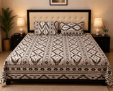 Nomad Weave Bedsheet Set - 3 Pcs - Burgundy