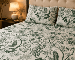 Olive Garden Bedsheet Set - 3pcs - Burgundy