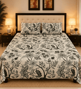 Olive Garden Bedsheet Set - 3pcs - Burgundy