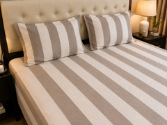 Classic Beige Bedsheet Set - 3pcs