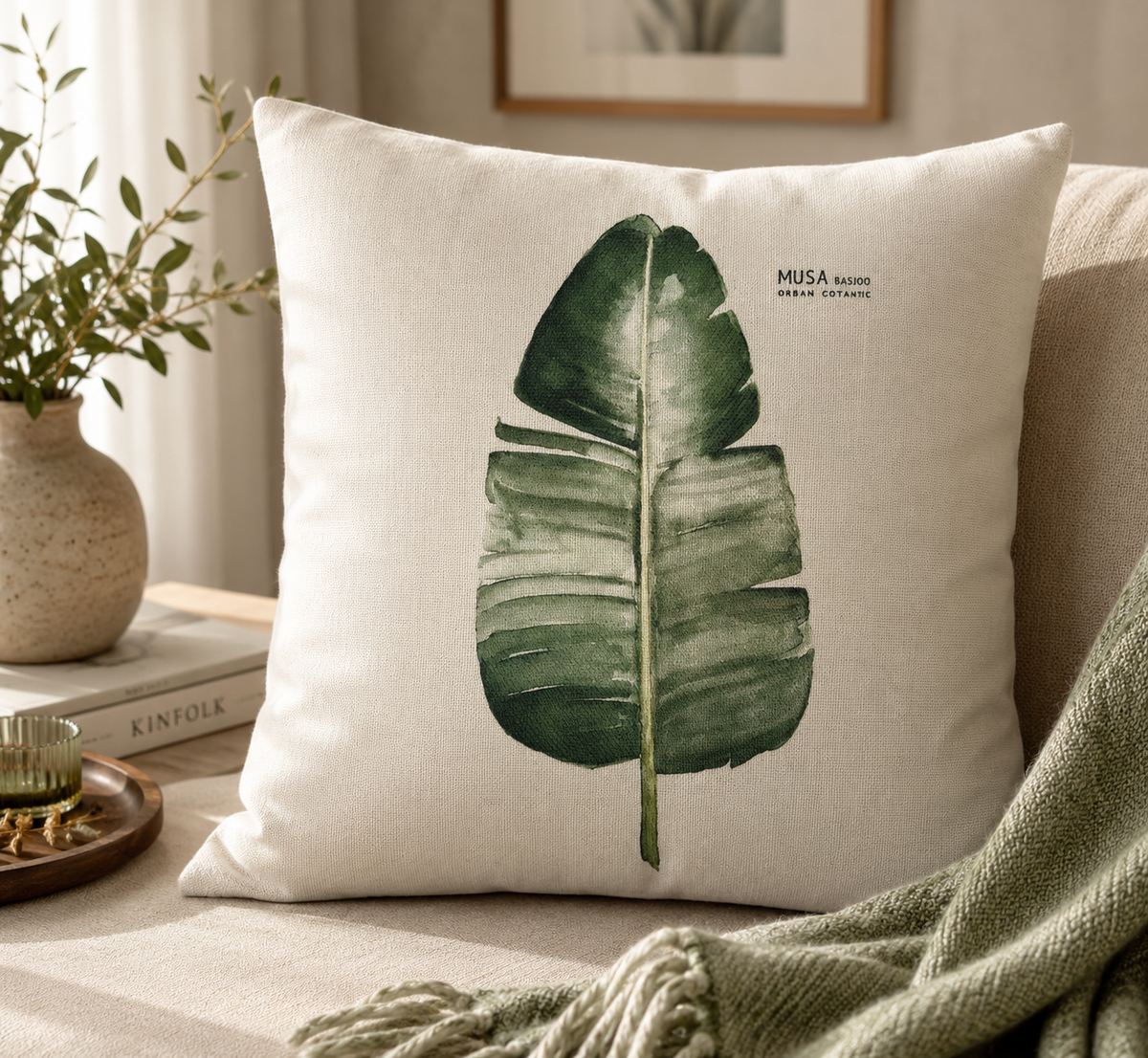 Leaf Art Cushion Cover - Pack Of 2
