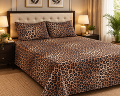 Leopard Luxe Bedsheet Set - 3 pcs
