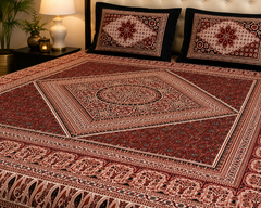 Ajrak Royale Bedsheet Set - 3pcs
