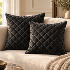 Classic Luxe Quilted Cushion Covers - Pack Of 2