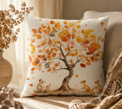Autumn Tree Cushion Cover - Pack Of 2