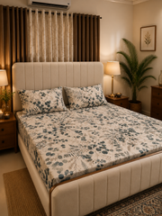 Soft Botanical Bedsheet Set - 3 pcs