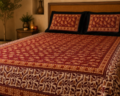 Ajrak Sultan Bedsheet Set - 3pcs