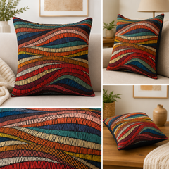Woven Pattern Cushion Cover - Pack Of 2