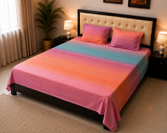 Sunset Blush Bedsheet Set - 3 Pcs