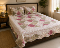Rose Patch Bedsheet Set - 3pcs