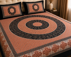Ajrak Mandala Bedsheet Set - 3pcs