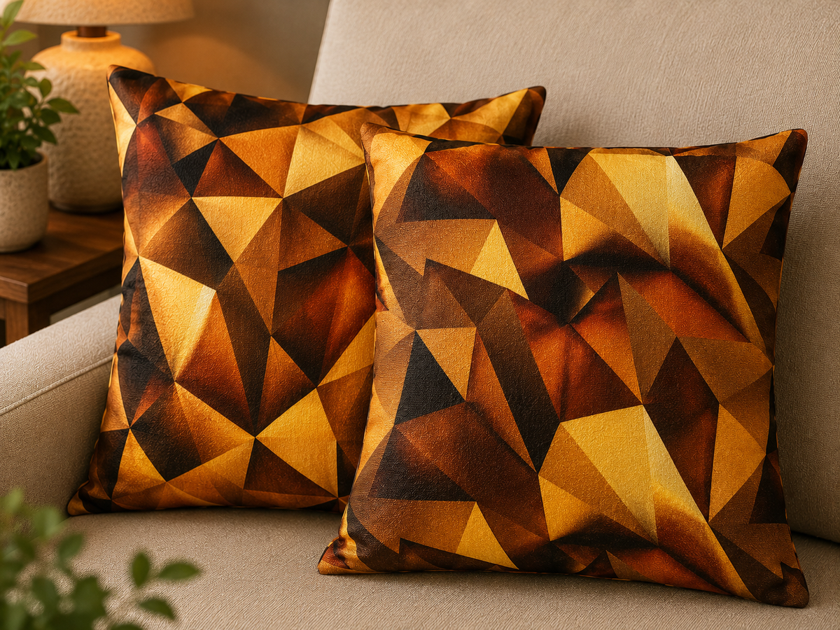 Prism Rust  Cushion Cover - Pack of 2