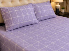 Sleek Lavender Bedsheet Set - 3pcs