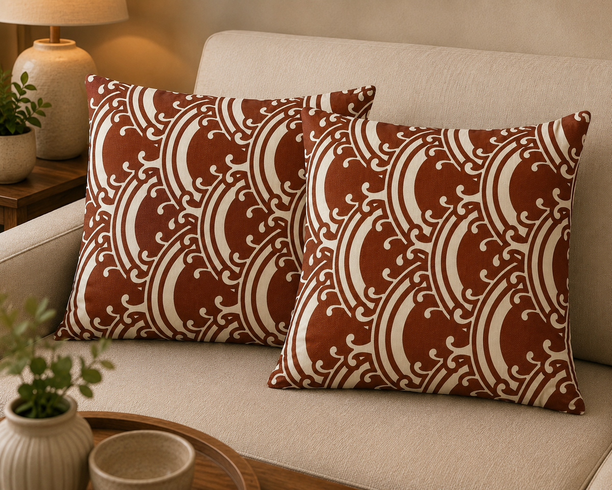 Khaadi Rust Cushion Cover - Pack of 2