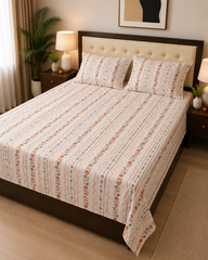 Pumpkin Meadows Bedsheet Set - 3 Pcs
