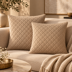 Classic Luxe Quilted Cushion Covers - Pack Of 2
