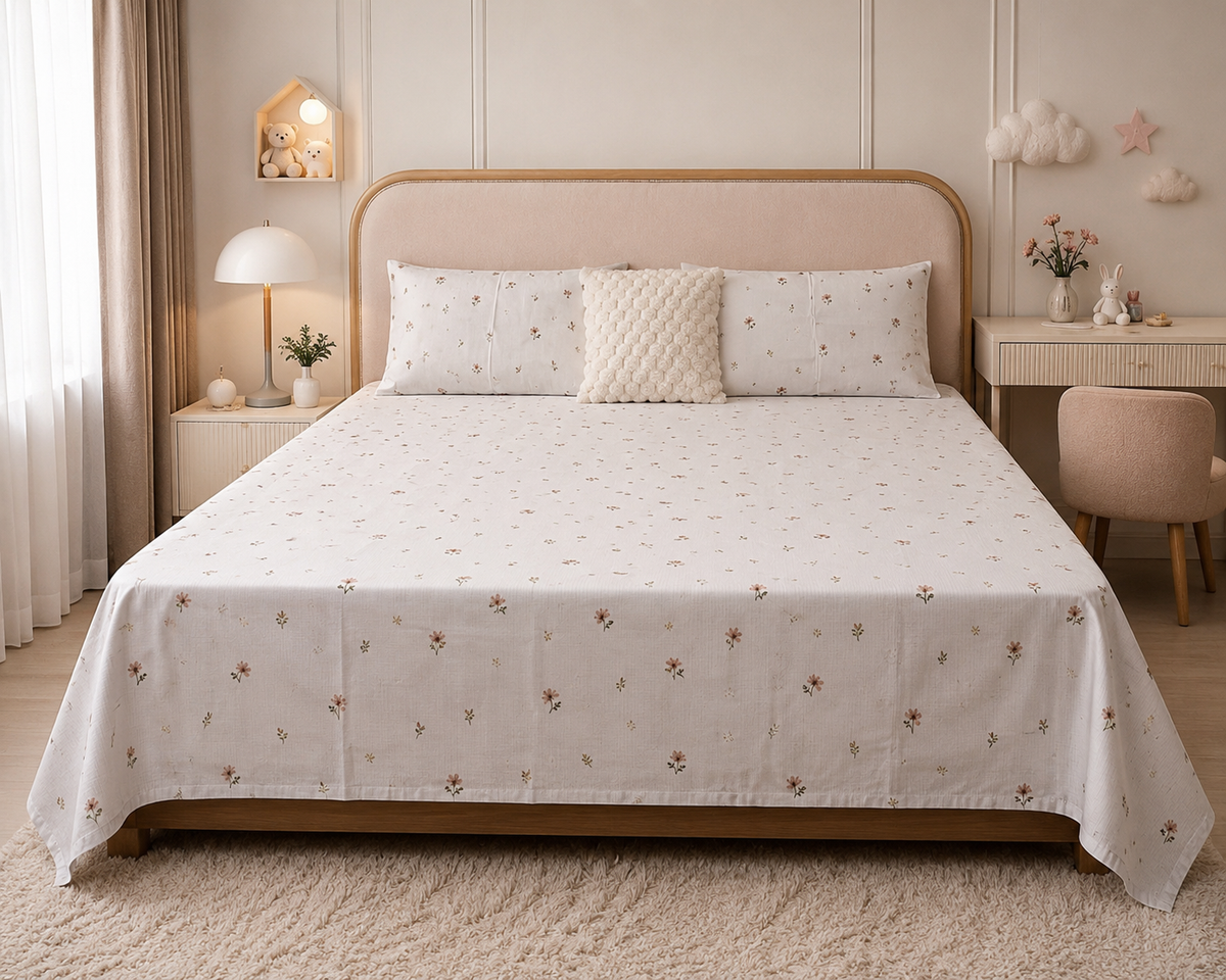Spring blossom bedsheet set - 3 Pcs