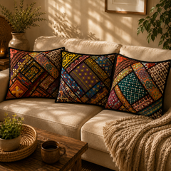 Mirror Work Cushion Cover - Pack of 2