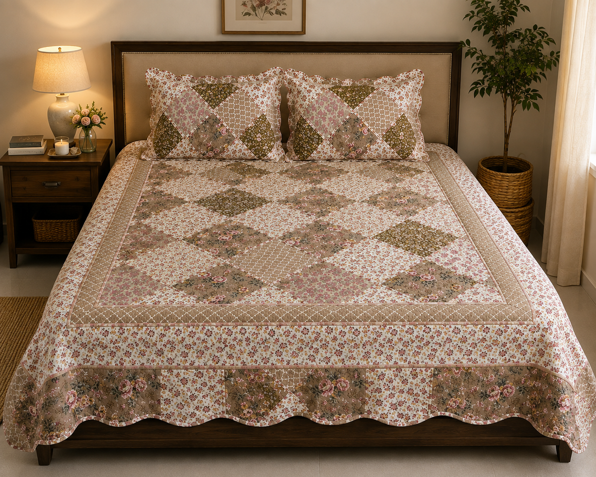Dusty Patch Bedsheet Set - 3pcs