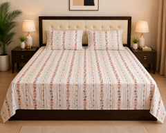Pumpkin Meadows Bedsheet Set - 3 Pcs