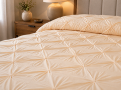 Taupe Pin-Tuck Comforter – Double Bed