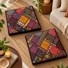 Mirror Work Cushion Cover - Pack of 2