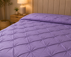 Taupe Pin-Tuck Comforter – Double Bed