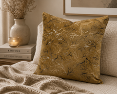 Velvet Foil Branch Cushion Cover - Pack Of 2