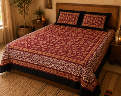 Ajrak Sultan Bedsheet Set - 3pcs
