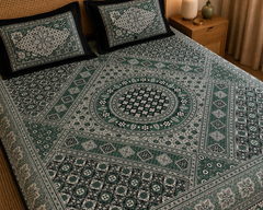 Ajrak Emarald Bedsheet Set - 3pcs