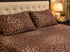 Leopard Luxe Bedsheet Set - 3 pcs
