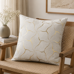 Velvet Gold Foil Cushion Cover - Pack Of 2