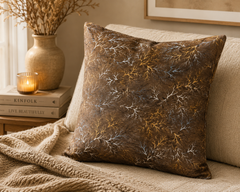 Velvet Foil Branch Cushion Cover - Pack Of 2