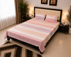 Blushy Tie Dye Bedsheet Set - 3pcs - Burgundy