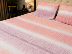 Blushy Tie Dye Bedsheet Set - 3pcs - Burgundy