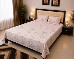 Floral Daydream Bedsheet Set - 3pcs - Burgundy