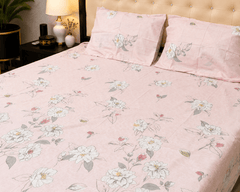 Floral Daydream Bedsheet Set - 3pcs - Burgundy