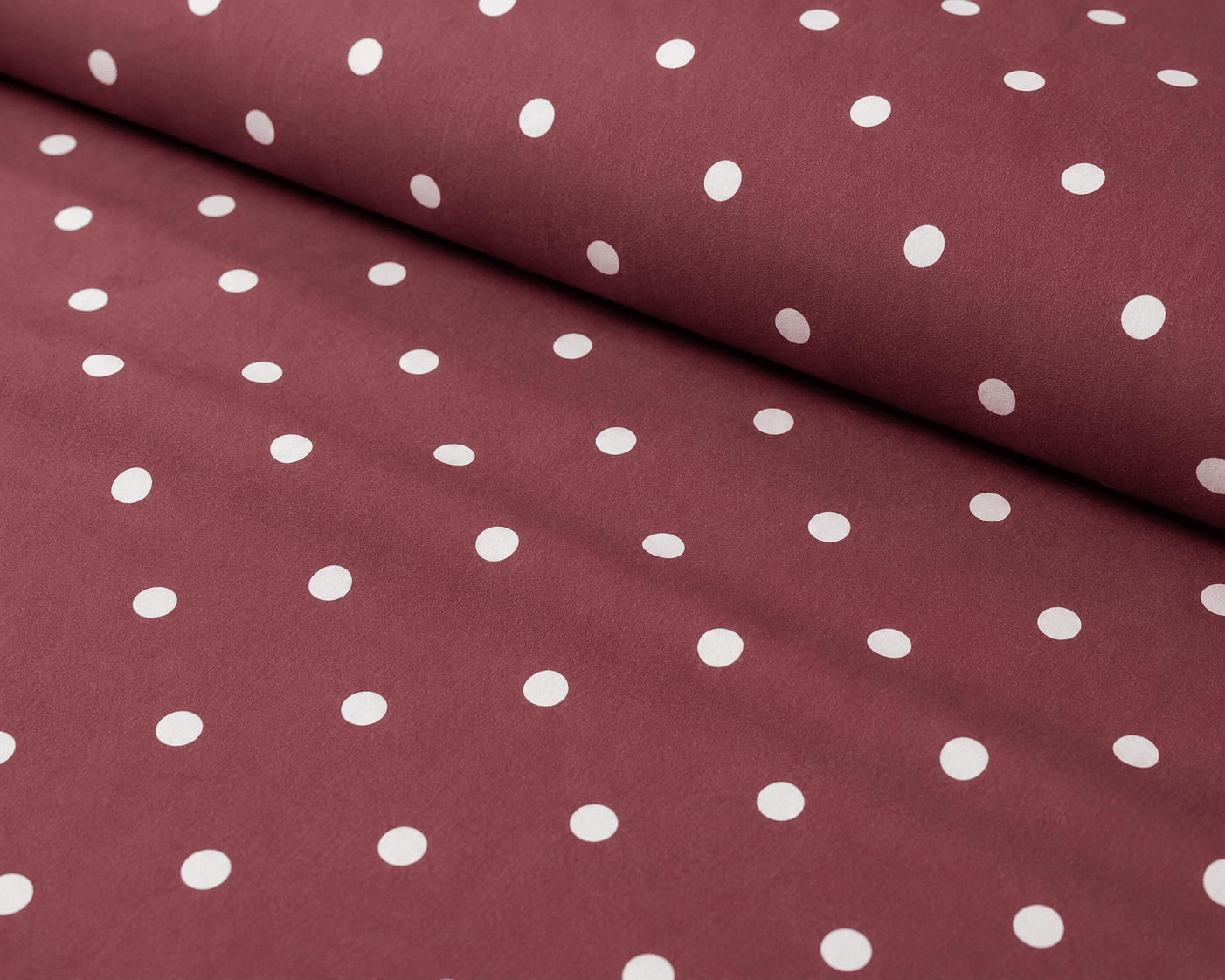 Polka Rouge Bedsheet Set - 3 Pcs - Burgundy